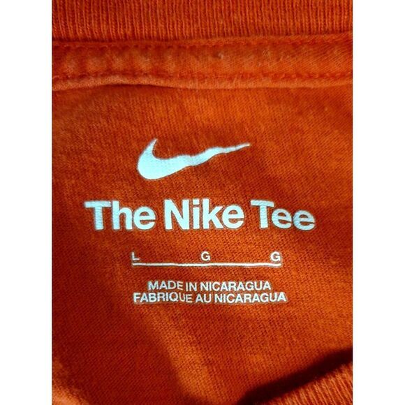 Nike Air Mens Just Do It Tee Orange LG Retro 90s Air Max 9 Classic Sporty Swoosh - Picture 3 of 4
